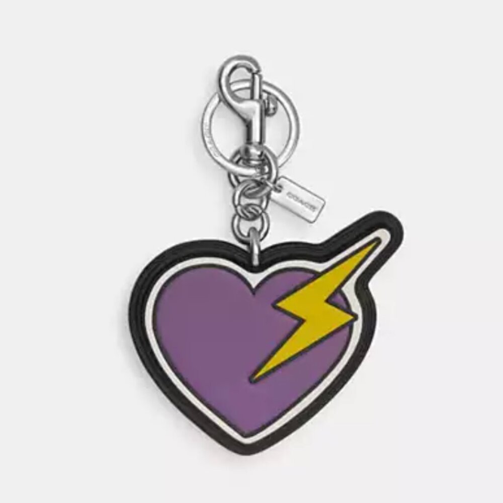 NWOT Coach Heart And Bolt Bag Charm